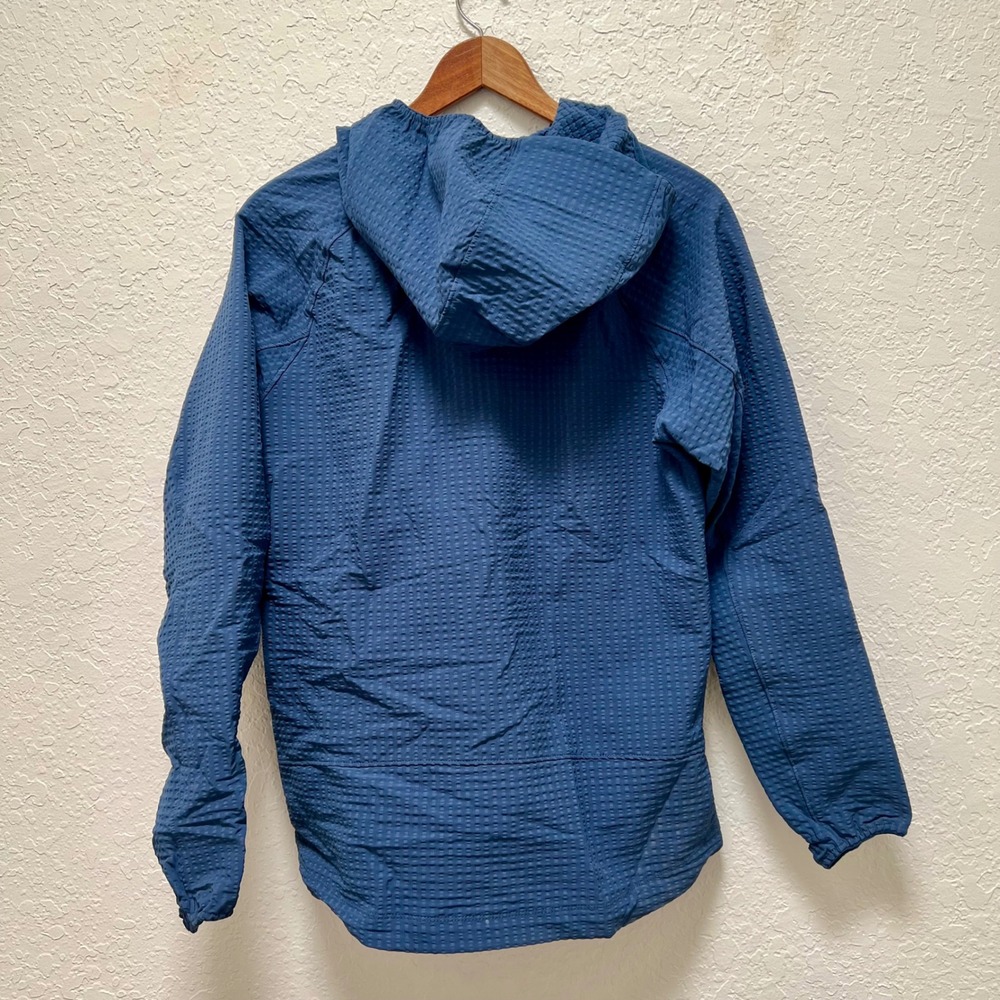 Eddie Bauer Womens First Ascent Blue Full Zip Hooded Jacket Outdoor Large Fleece - Picture 8 of 8